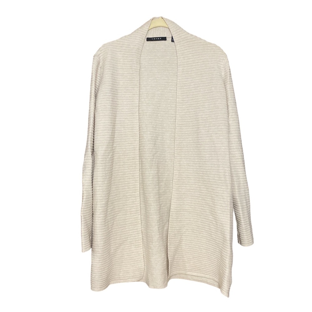 Cyrus Cream Open Ribbed Cardigan